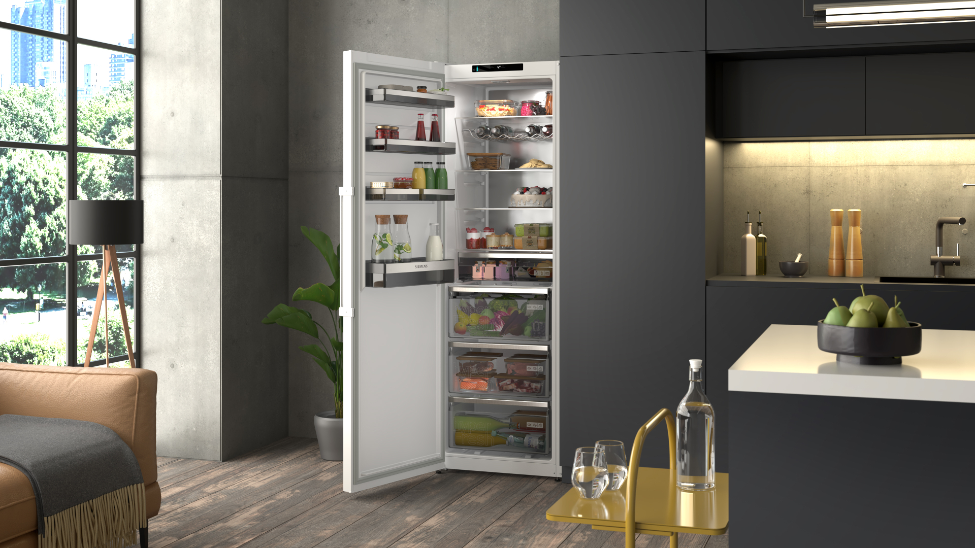 SIEMENS KS36NEWCM IQ300 vrijstaande koelkast zonder vriesvak - 186cm