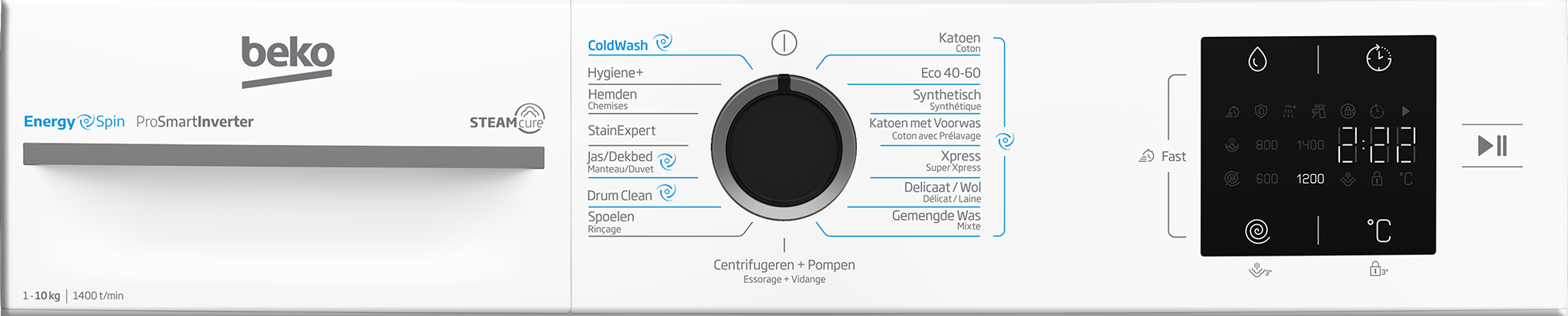 BEKO BM3WFT31041W wasmachine