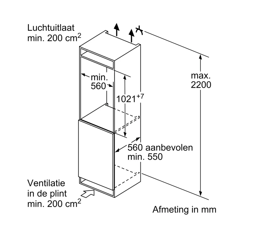 SIEMENS KI31RVFE0 IQ300 koelkast zonder vriesvak - 102cm