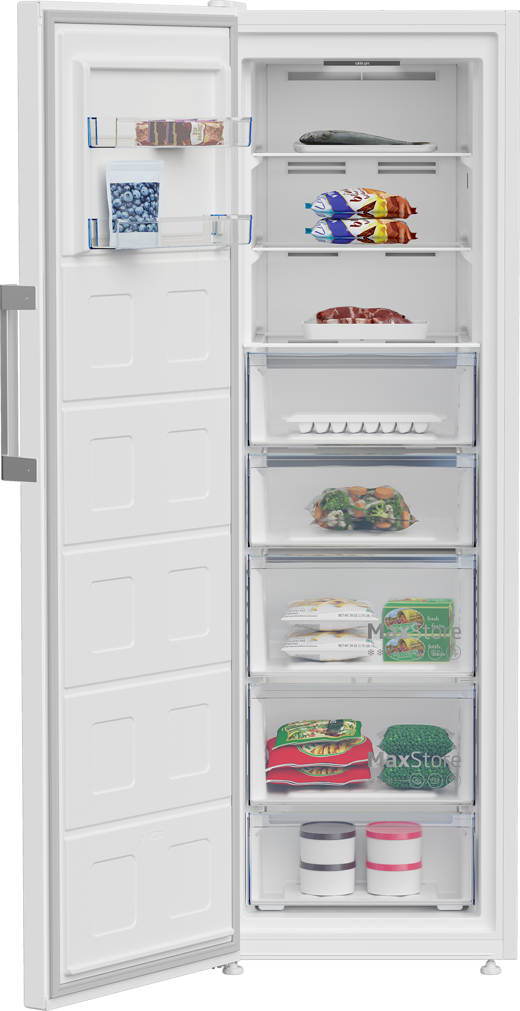 BEKO B3RMFNE314W vrijstaande vriezer - 186cm BEKO B3RMFNE314W vrijstaande vriezer - 186cm
