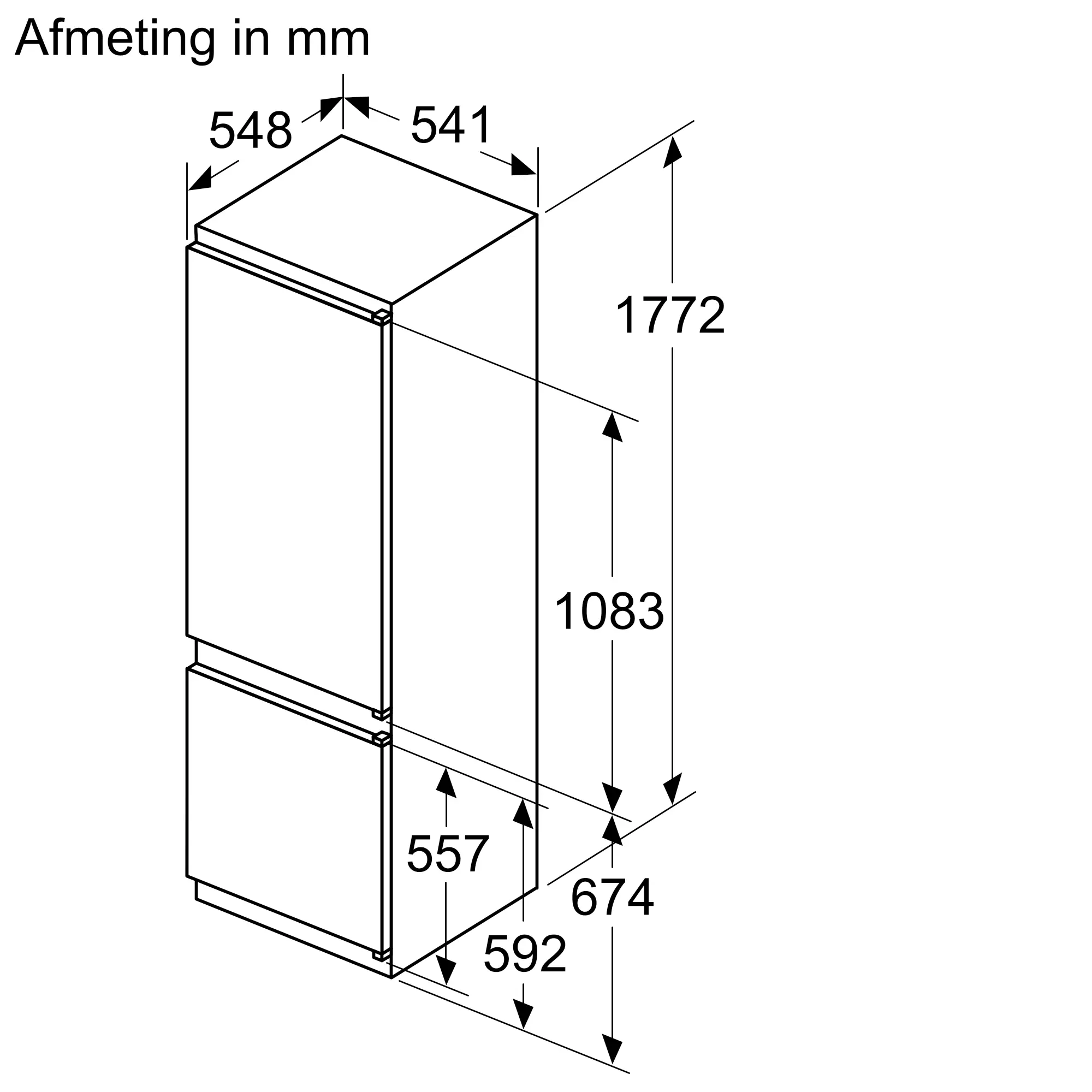 BOSCH KIV875SE0 SERIE 2 koel-/vriescombinatie - 178cm