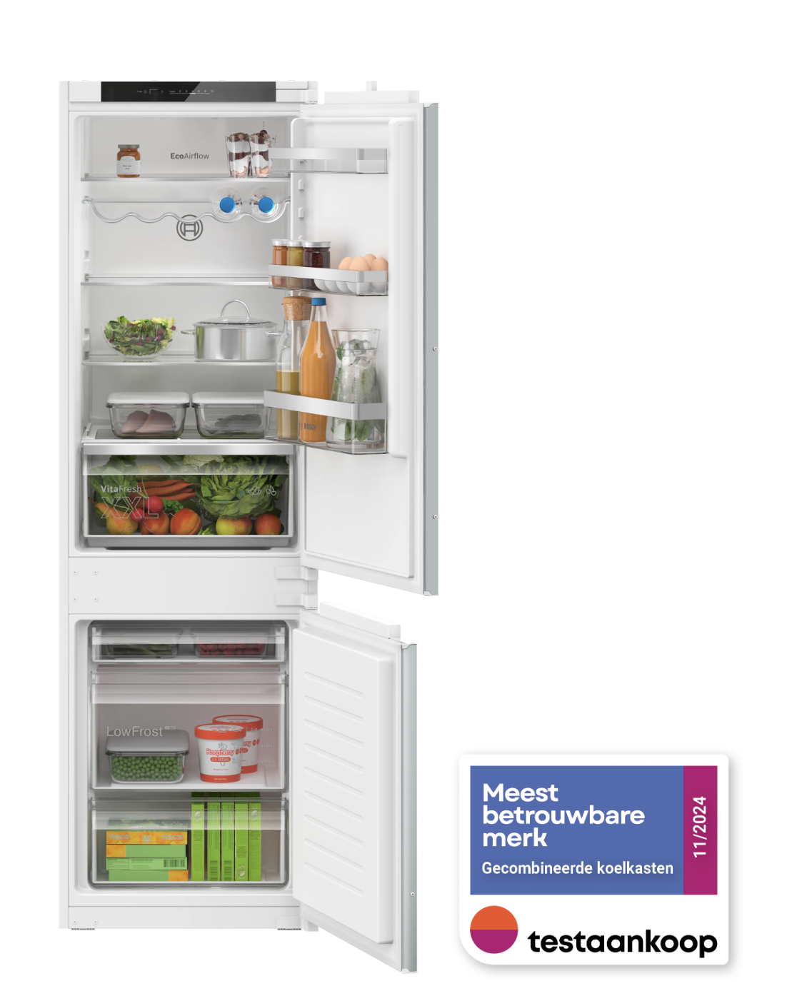 BOSCH KIV86VSE0 SERIE 4 koel-/vriescombinatie - 178cm BOSCH KIV86VSE0 SERIE 4 koel-/vriescombinatie - 178cm