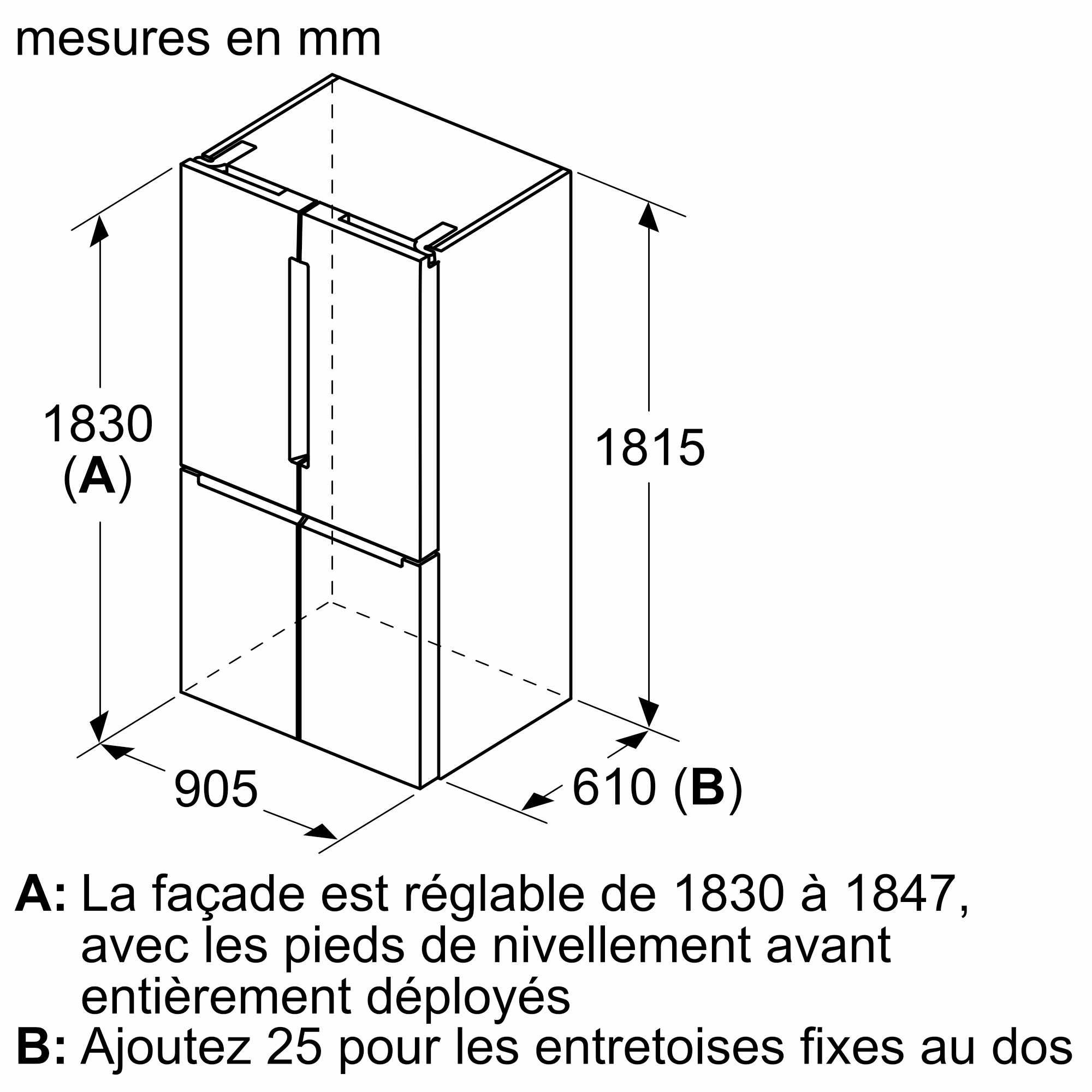BOSCH KFN96VPEA SERIE 4 side-by-side - 183cm BOSCH KFN96VPEA SERIE 4 side-by-side - 183cm