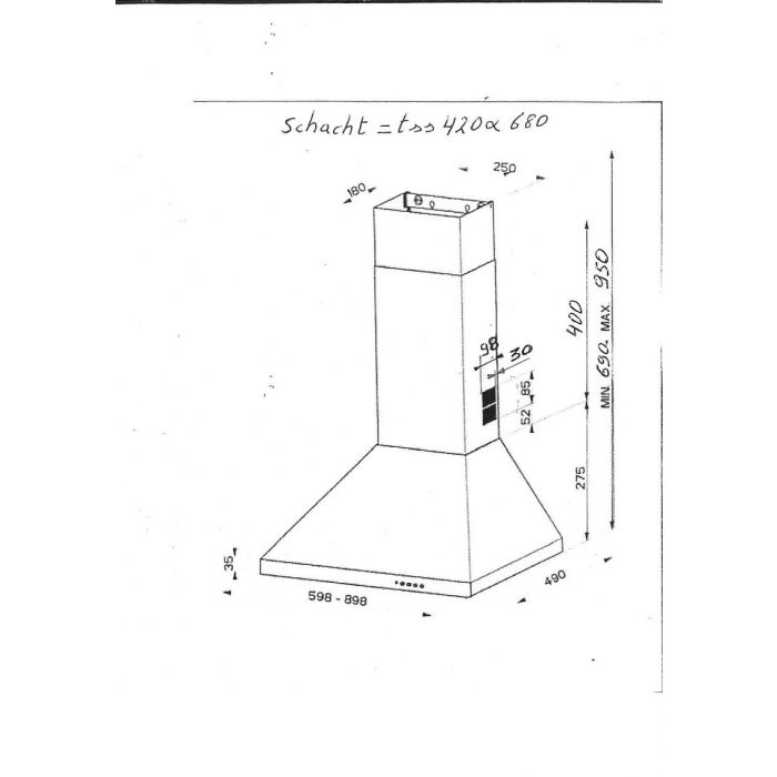 BEKO CWB9441XN wandschouwdampkap - 90cm BEKO CWB9441XN wandschouwdampkap - 90cm