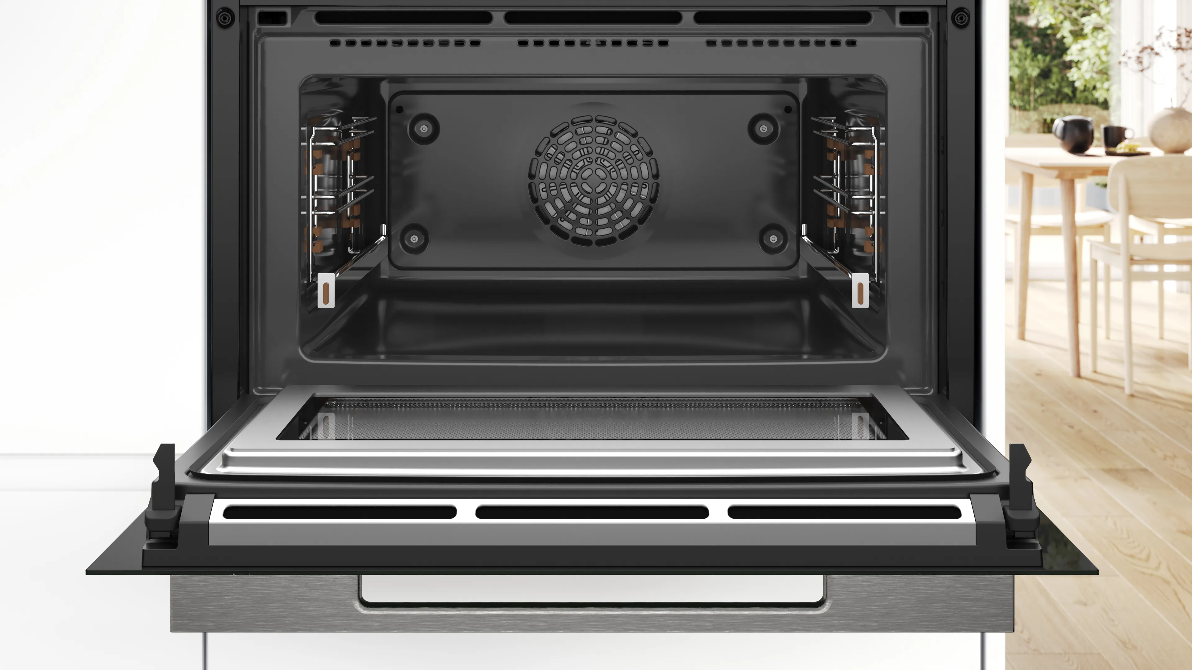 BOSCH CMG778NB1 SERIE 8 multifunctionele oven met microgolfoven - 45cm