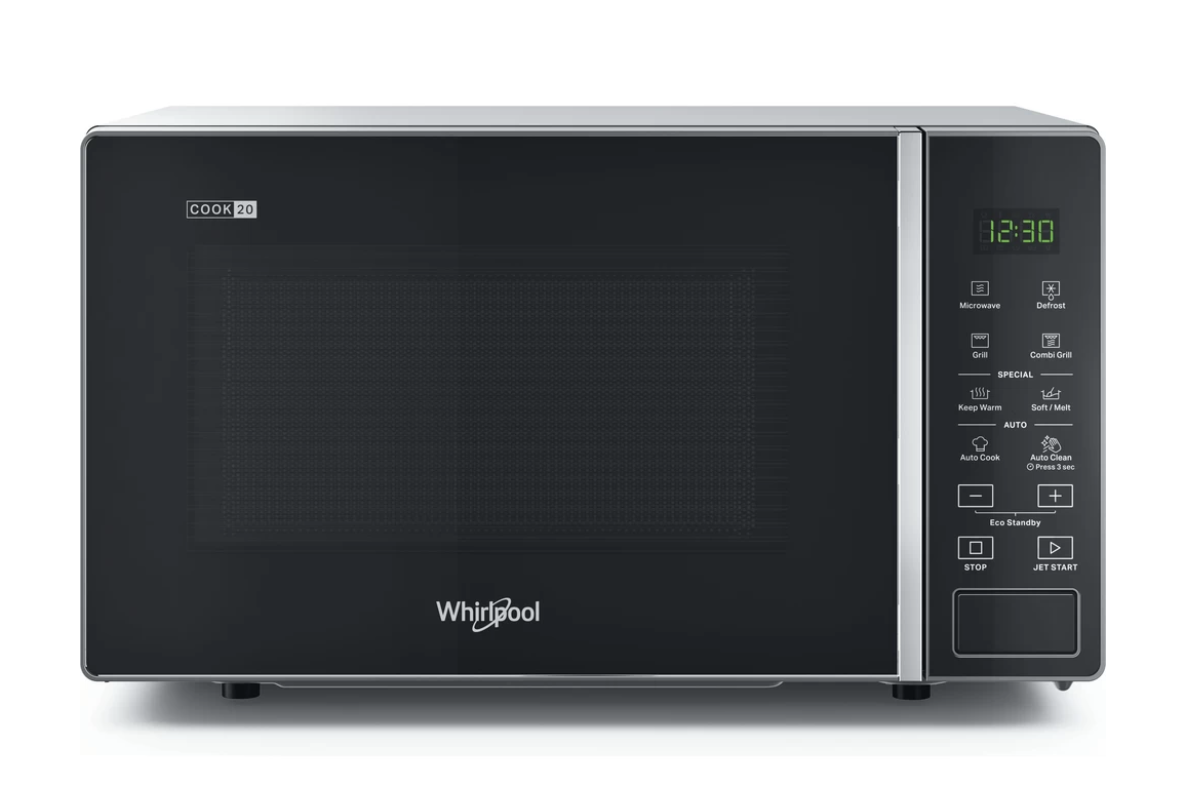 WHIRLPOOL WHMWP203SB vrijstaande microgolfoven met grill - 26cm WHIRLPOOL WHMWP203SB vrijstaande microgolfoven met grill - 26cm