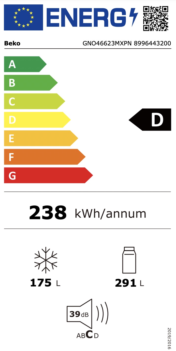 BEKO GNO46623MXPN side-by-side BEKO GNO46623MXPN side-by-side