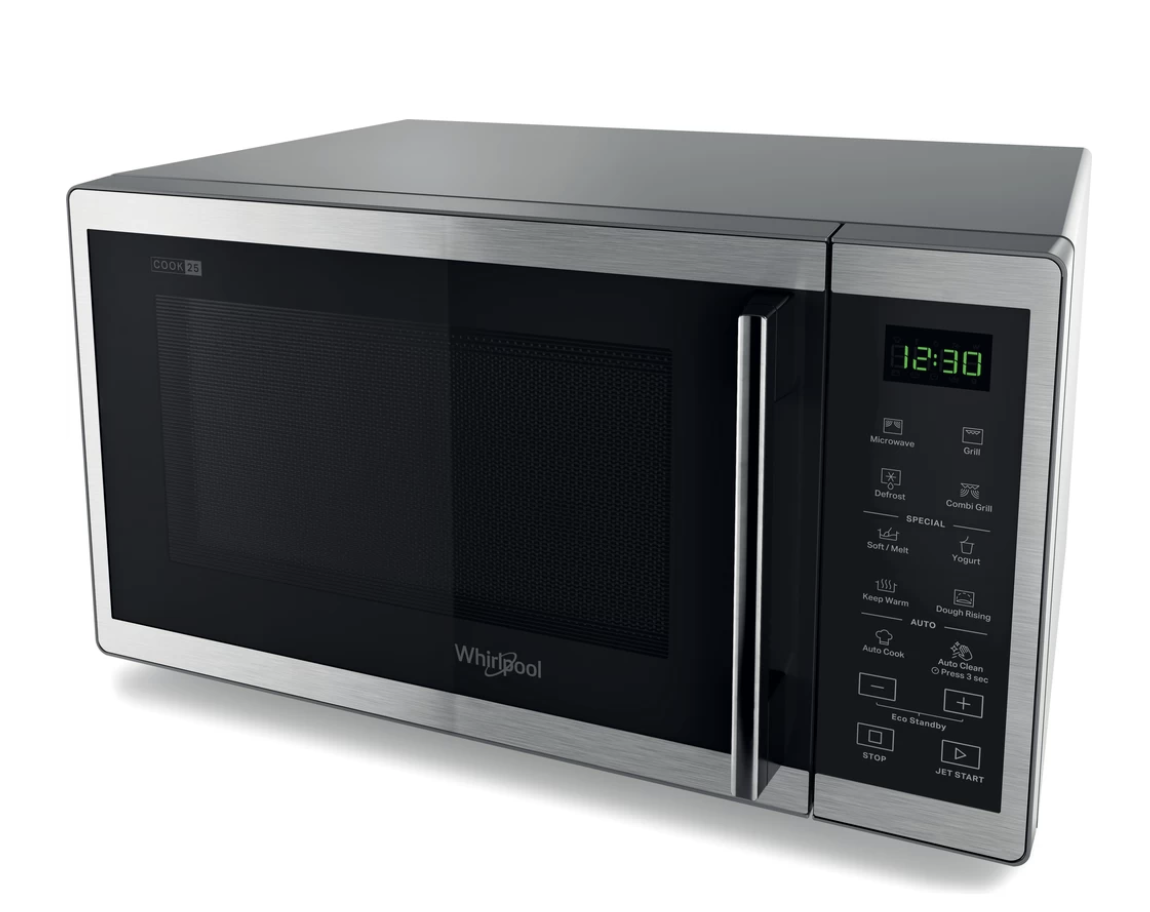 WHIRLPOOL WHMWP253SX vrijstaande microgolfoven met grill - 28cm WHIRLPOOL WHMWP253SX vrijstaande microgolfoven met grill - 28cm