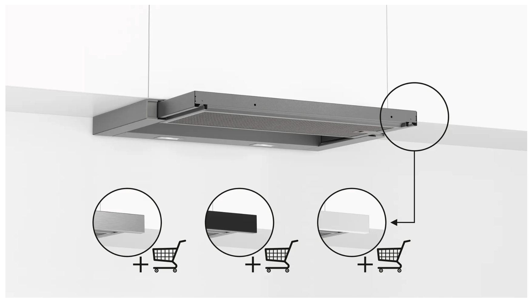 BOSCH DFL063W56 SERIE 2 telescopische dampkap - 60cm BOSCH DFL063W56 SERIE 2 telescopische dampkap - 60cm