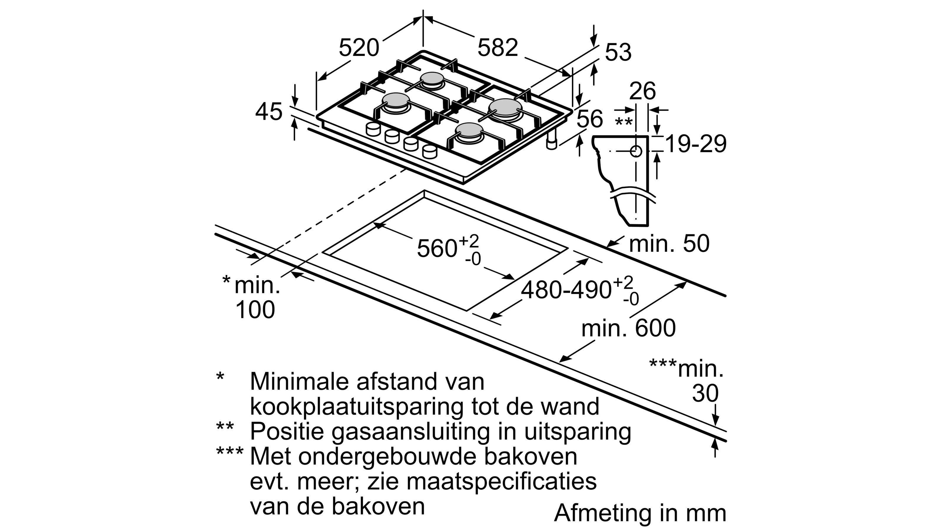 BOSCH PGP6B5B90 SERIE 4 gaskookplaat - 60cm