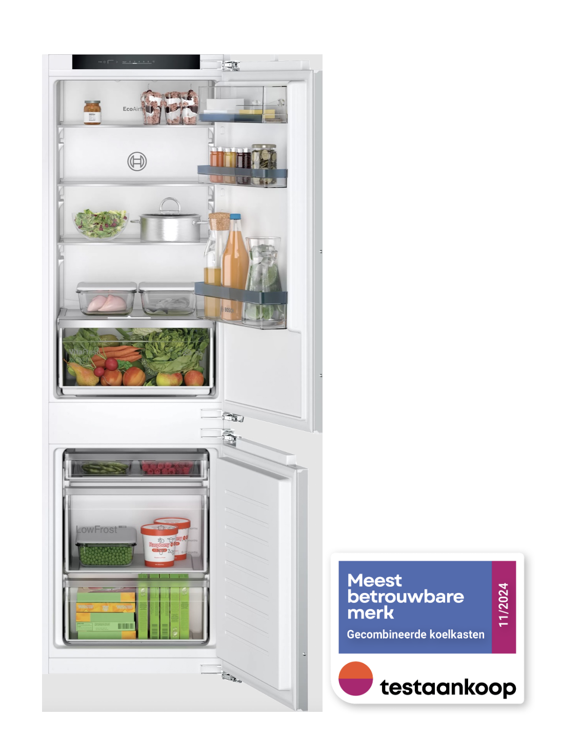 BOSCH KIV86VFE1 SERIE 4 koel-/vriescombinatie - 178cm BOSCH KIV86VFE1 SERIE 4 koel-/vriescombinatie - 178cm