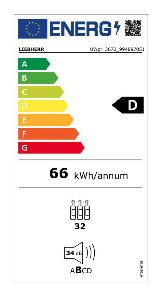 LIEBHERR UWPRI367220 onderbouw wijnkoelkast