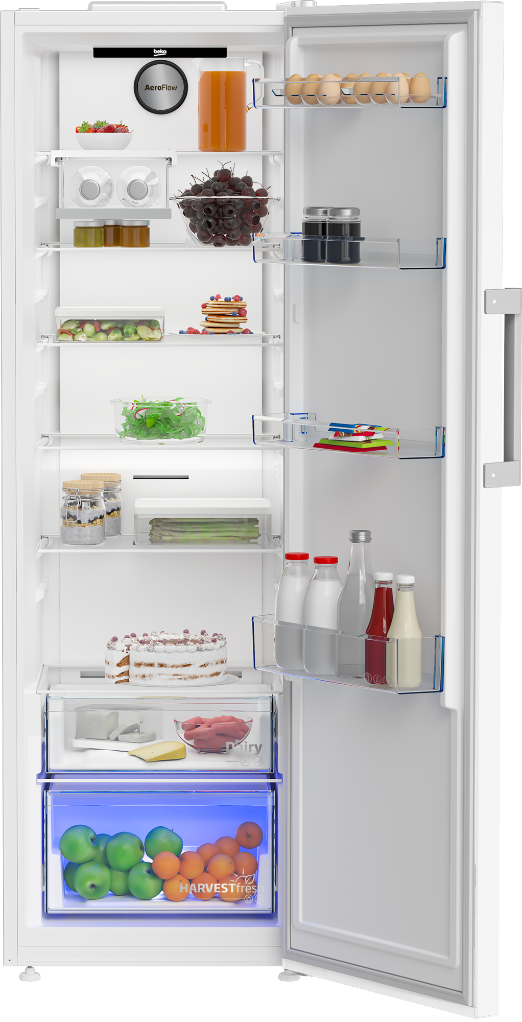 BEKO B3RMLNE444HW vrijstaande koelkast zonder vriesvak - 186cm