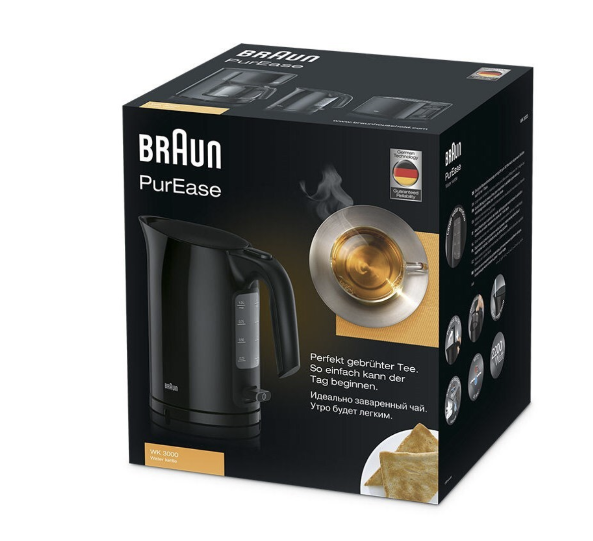 BRAUN (DELONGHI) BHWK3000BK waterkoker BRAUN (DELONGHI) BHWK3000BK waterkoker