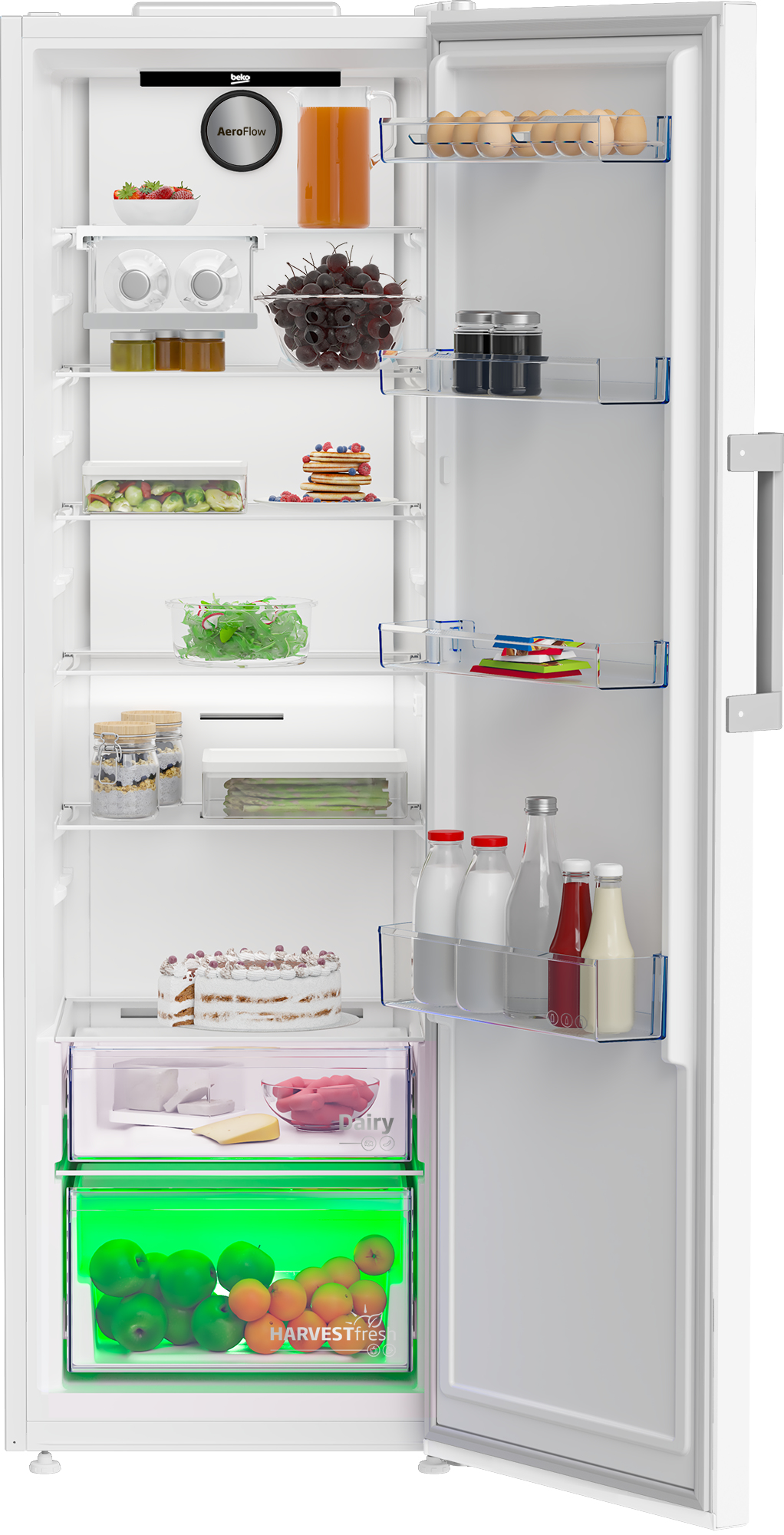 BEKO B3RMLNE444HW vrijstaande koelkast zonder vriesvak - 186cm