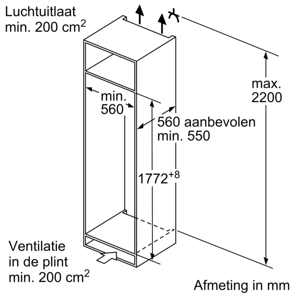 SIEMENS KI81RADD0 IQ500 koelkast zonder vriesvak - 178cm