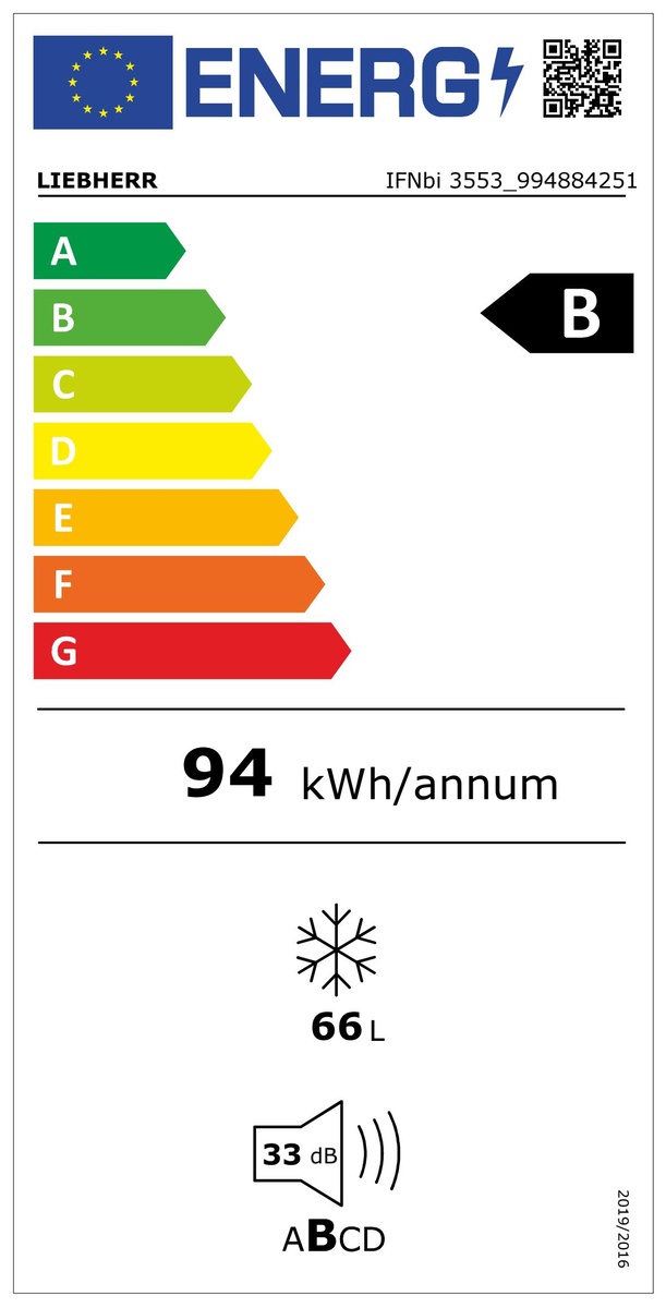 LIEBHERR IFNBI355322 inbouw vriezer LIEBHERR IFNBI355322 inbouw vriezer