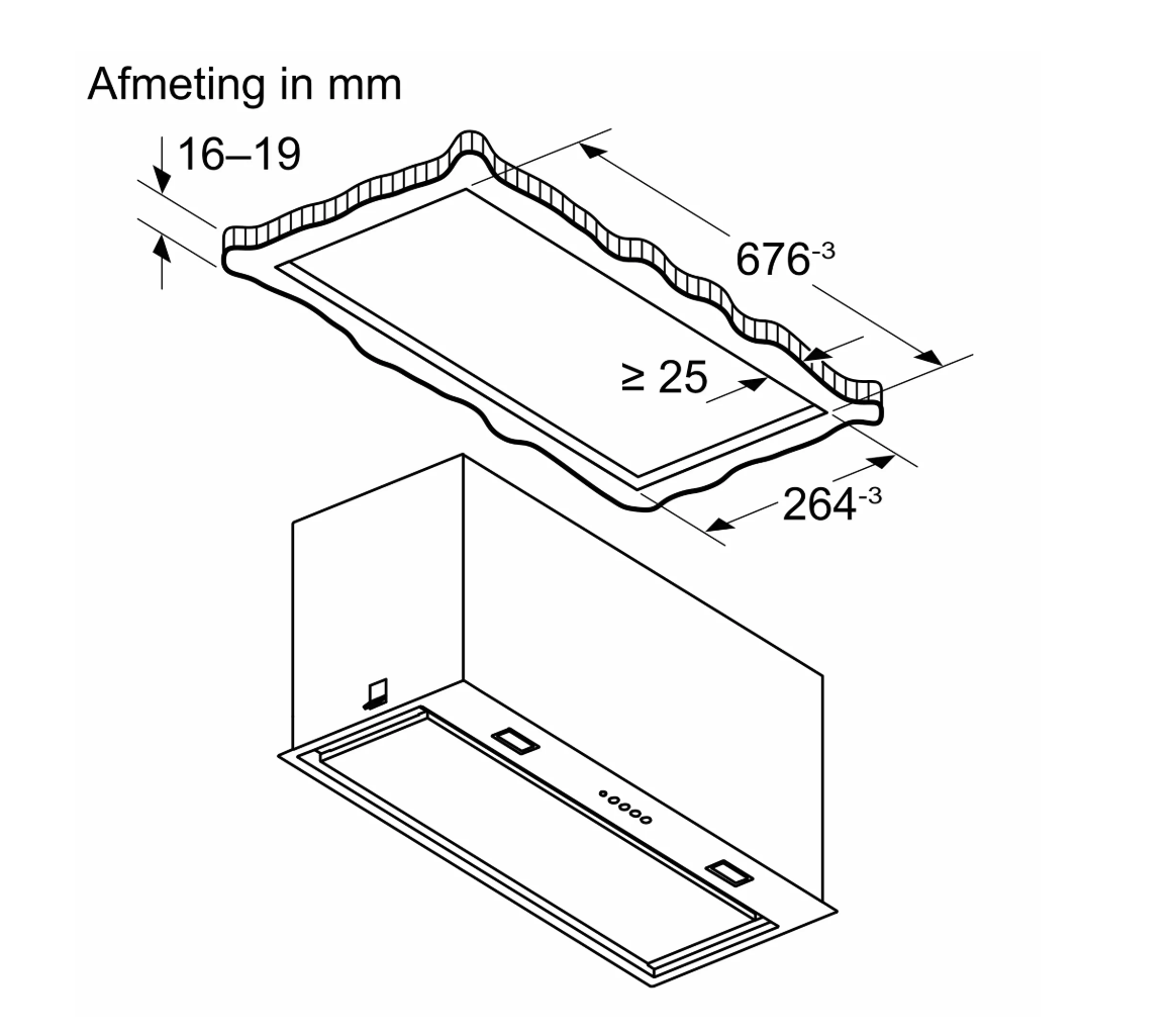 SIEMENS LB77NAC50 iQ500 inbouw dampkap - 70cm