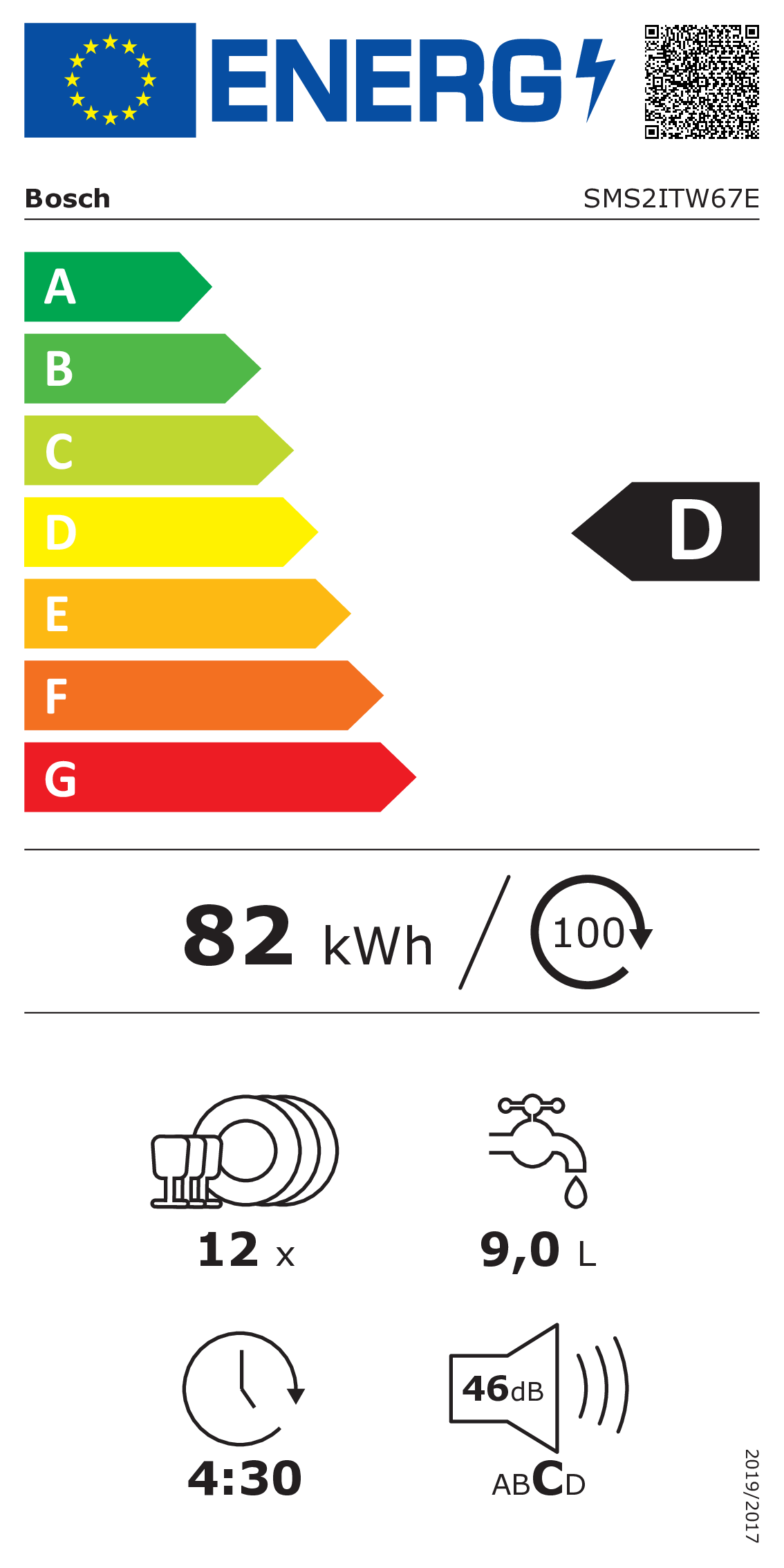 BOSCH SMS2ITW67E vrijstaande vaatwasser