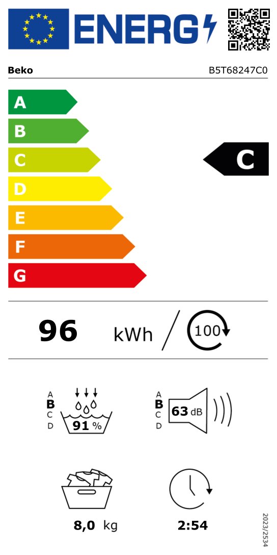 BEKO B5T68247C0 droogkast