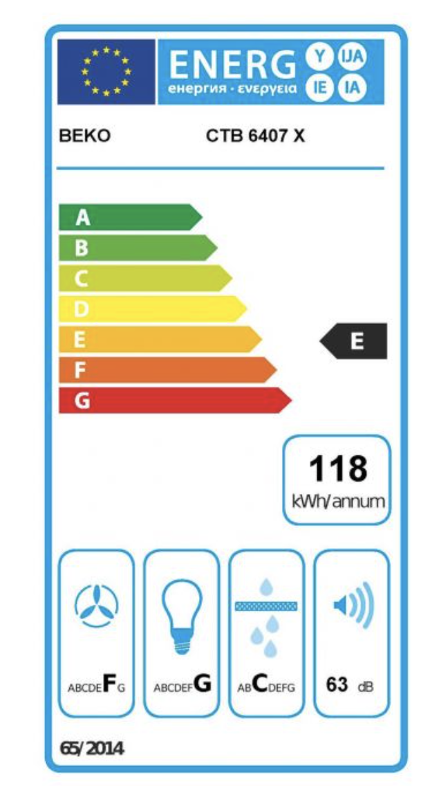 BEKO CTB6407X telescopische dampkap - 60cm BEKO CTB6407X telescopische dampkap - 60cm