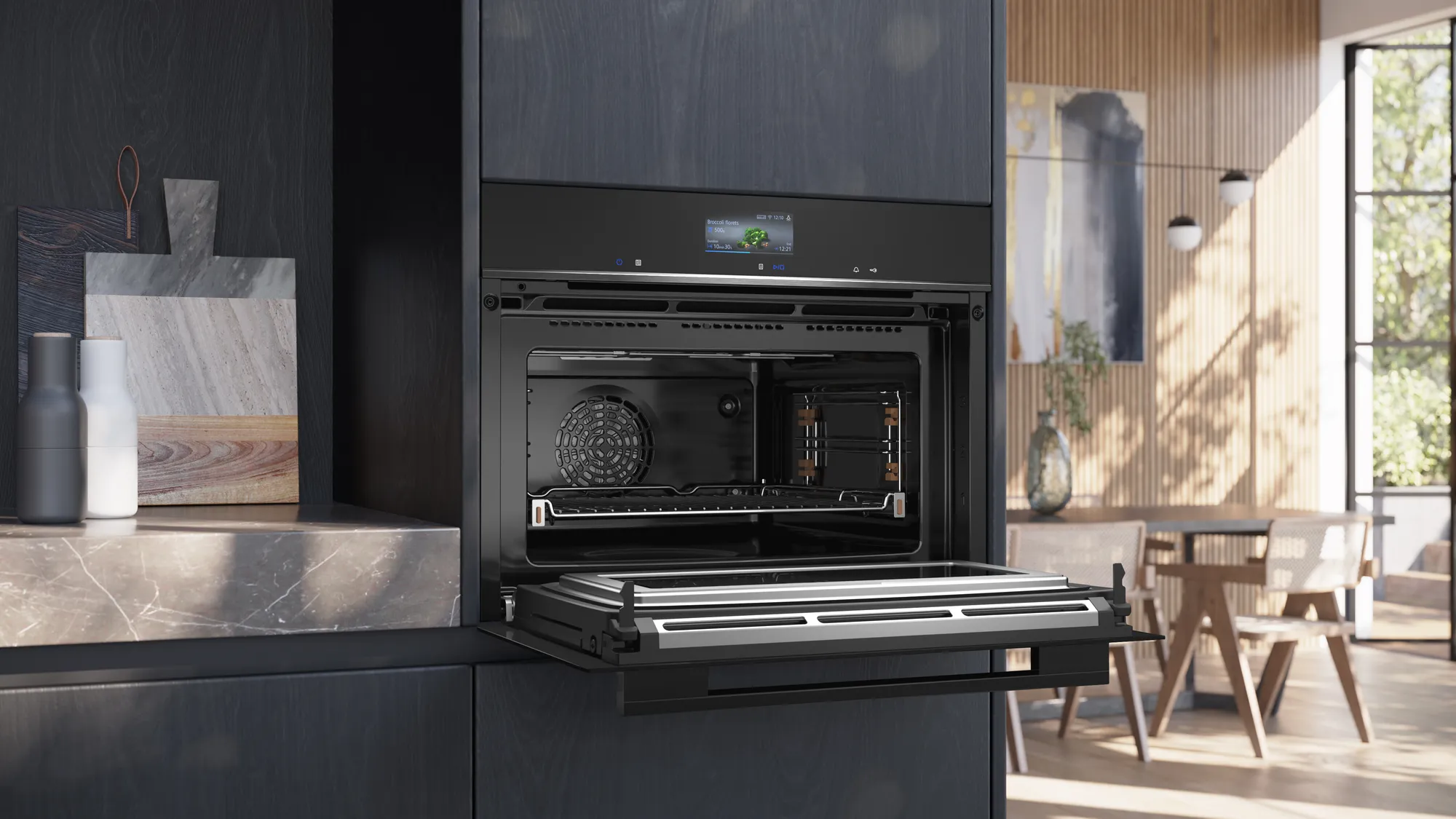 SIEMENS CM776GMB1F IQ700 multifunctionele oven met microgolfoven - 45cm