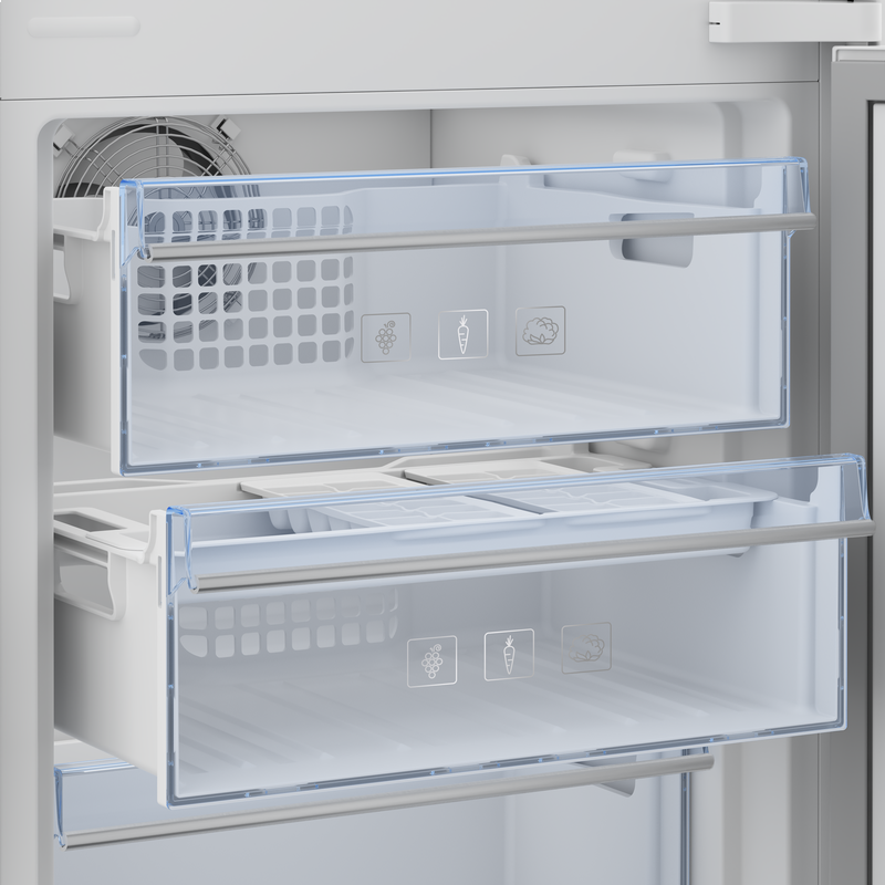 BEKO BCNA306E4SN koel-/vriescombinatie - 193cm BEKO BCNA306E4SN koel-/vriescombinatie - 193cm