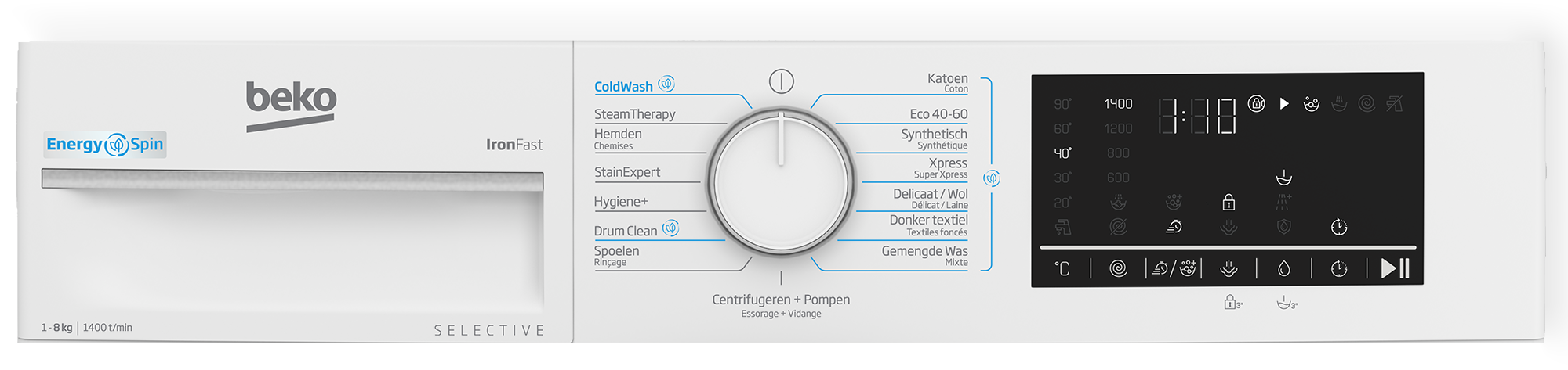 BEKO B3WM4841W2 wasmachine