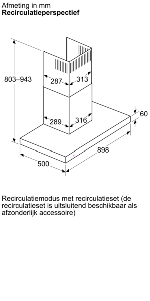 BOSCH DWB97DN30 wandschouwdampkap - 90cm