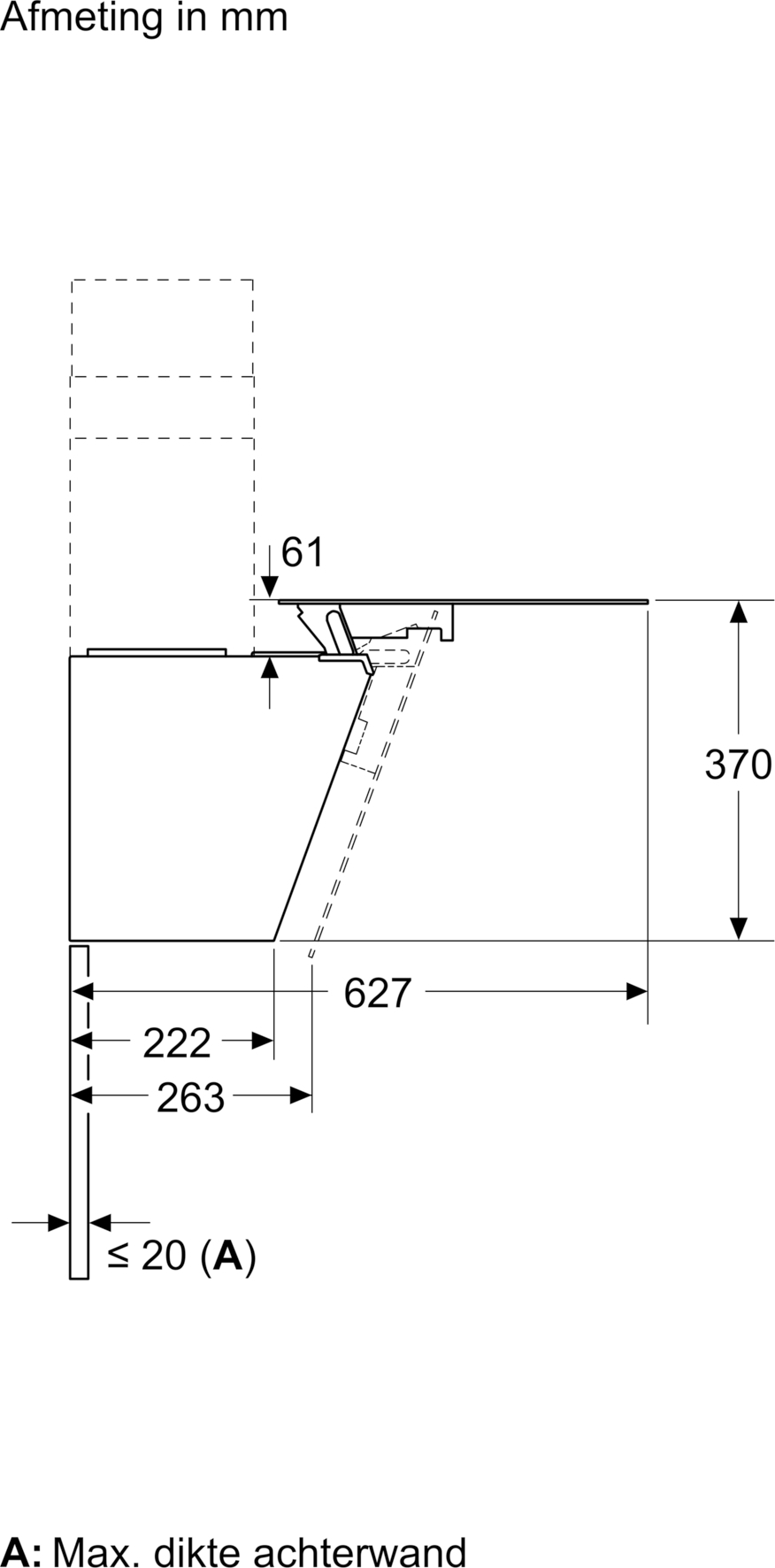 BOSCH DWK65DF61 headfree dampkap - 60cm