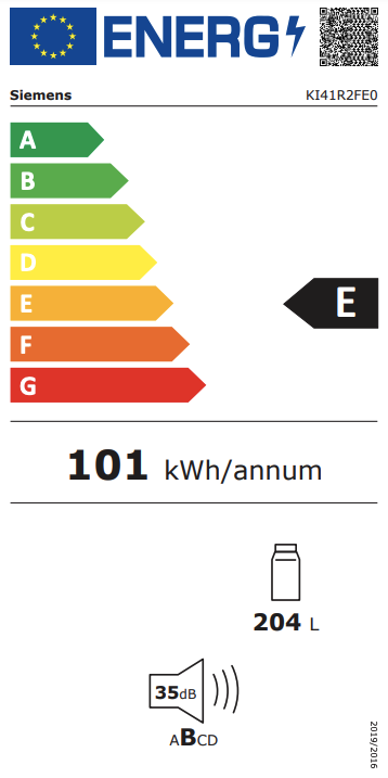 SIEMENS KI41R2FE0 IQ300 Koelkast zonder vriesvak - 122cm