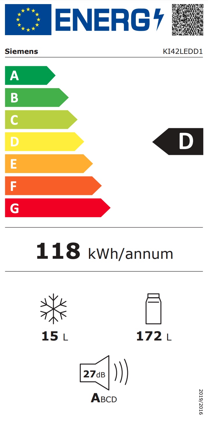 SIEMENS KI42LEDD1 IQ500 koelkast met vriesvak - 122cm SIEMENS KI42LEDD1 IQ500 koelkast met vriesvak - 122cm