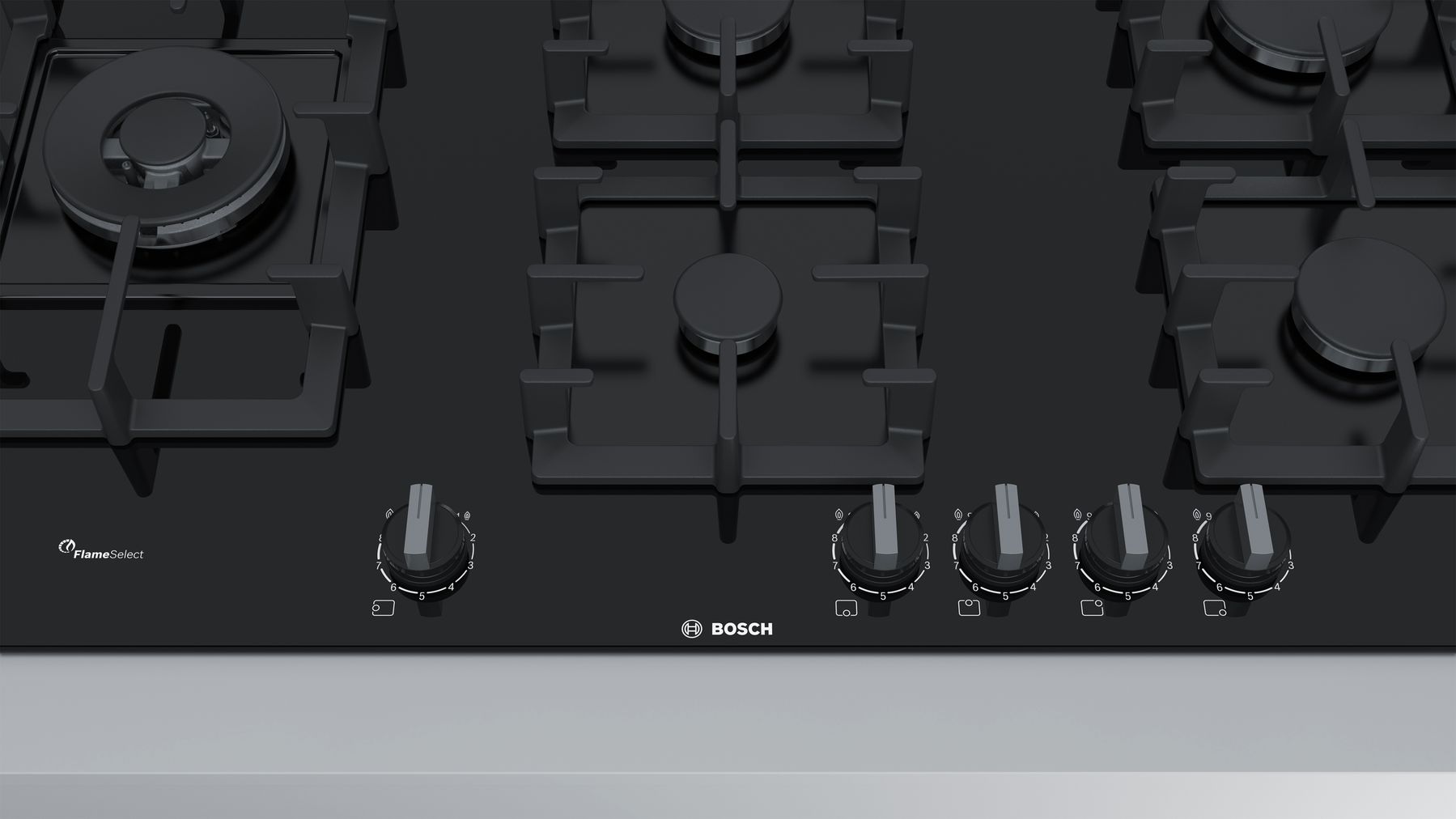 BOSCH PPS9A6B90 SERIE 6 gaskookplaat - 90cm BOSCH PPS9A6B90 SERIE 6 gaskookplaat - 90cm