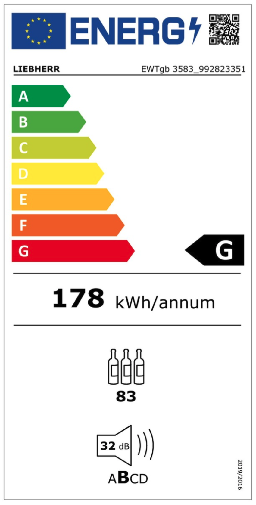 LIEBHERR EWTGB358326 integreerbare wijnklimaatkast LIEBHERR EWTGB358326 integreerbare wijnklimaatkast