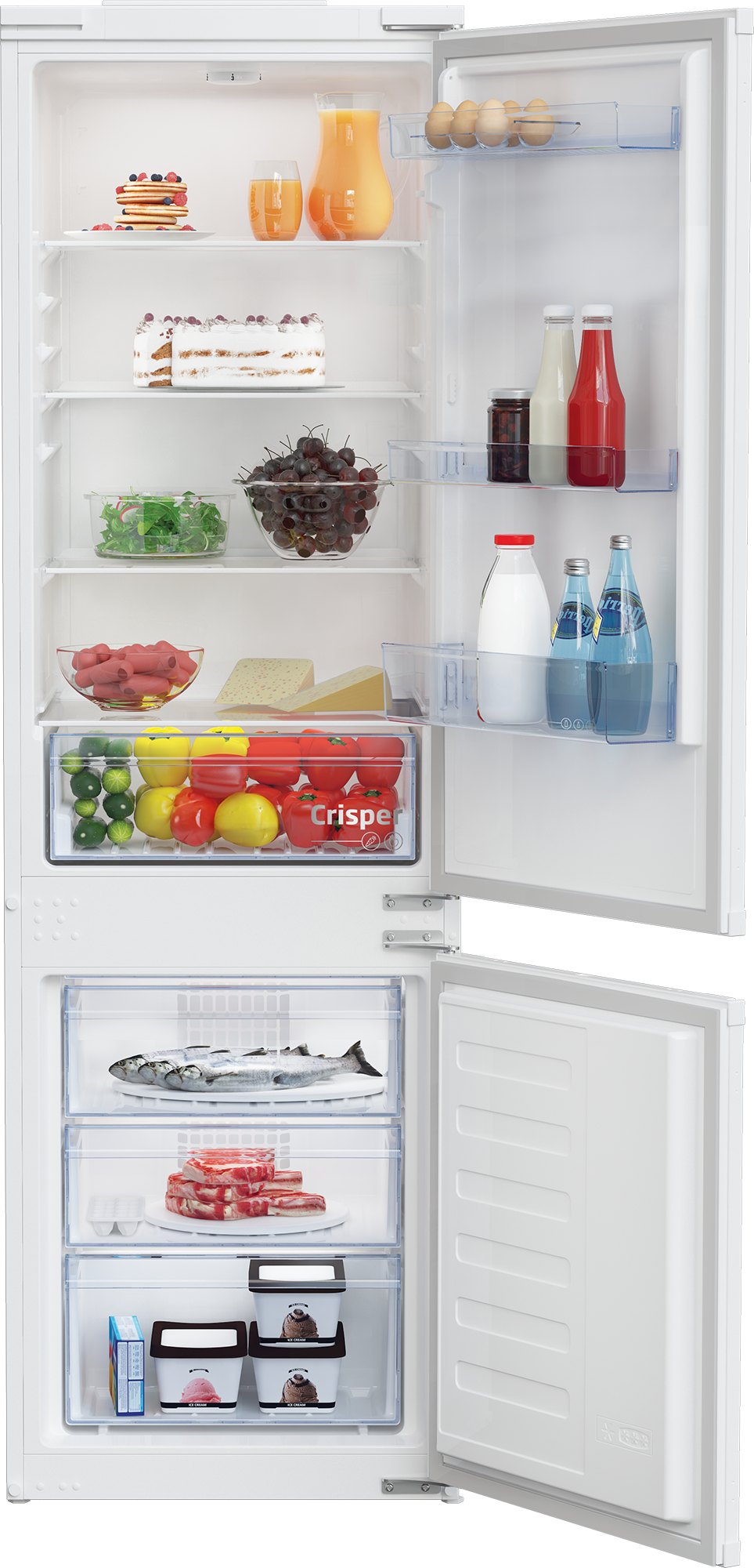 BEKO BCSA285K4SN1 koel-/vriescombinatie - 177cm BEKO BCSA285K4SN1 koel-/vriescombinatie - 177cm