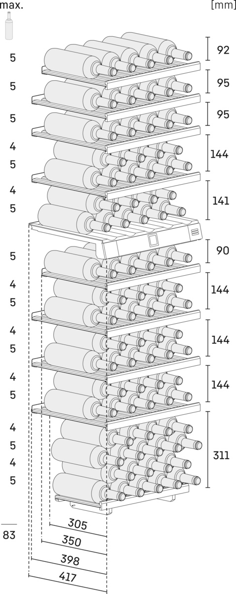 LIEBHERR EWTGB358326 integreerbare wijnklimaatkast LIEBHERR EWTGB358326 integreerbare wijnklimaatkast