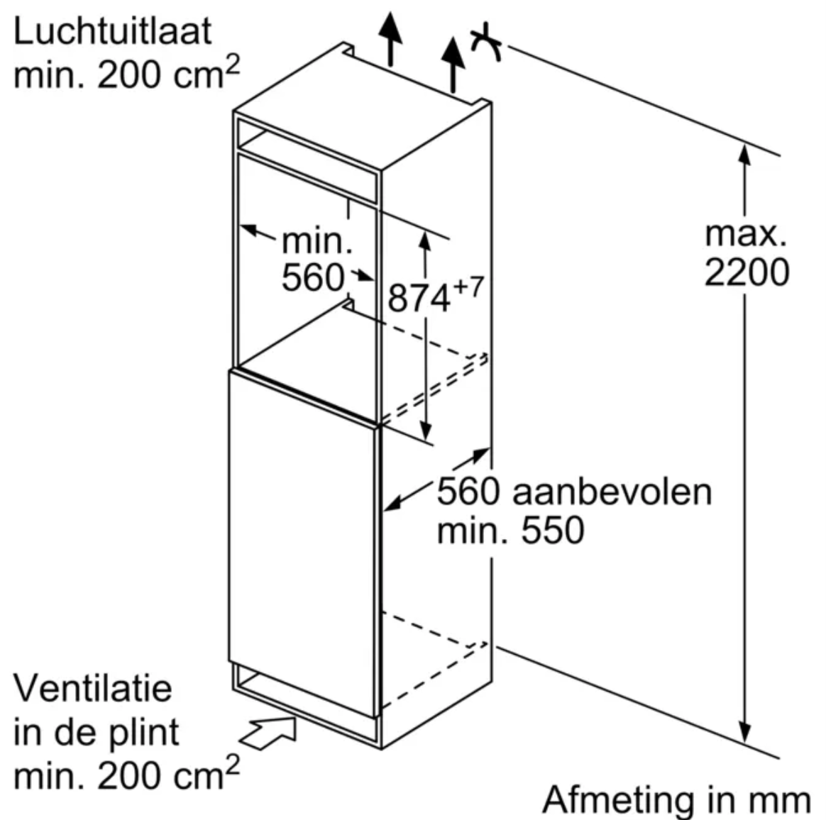 SIEMENS KI21RVFE0 IQ300 koelkast zonder vriesvak - 88cm
