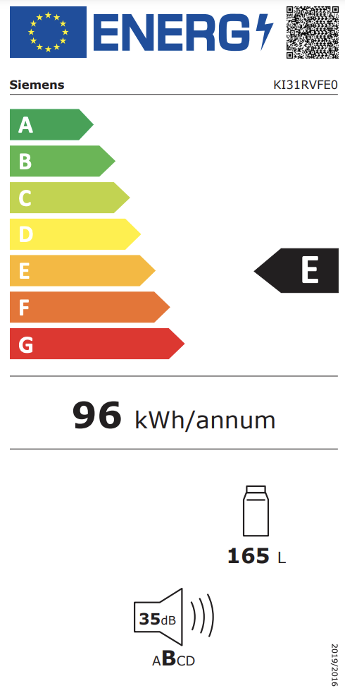 SIEMENS KI31RVFE0 IQ300 koelkast zonder vriesvak - 102cm SIEMENS KI31RVFE0 IQ300 koelkast zonder vriesvak - 102cm