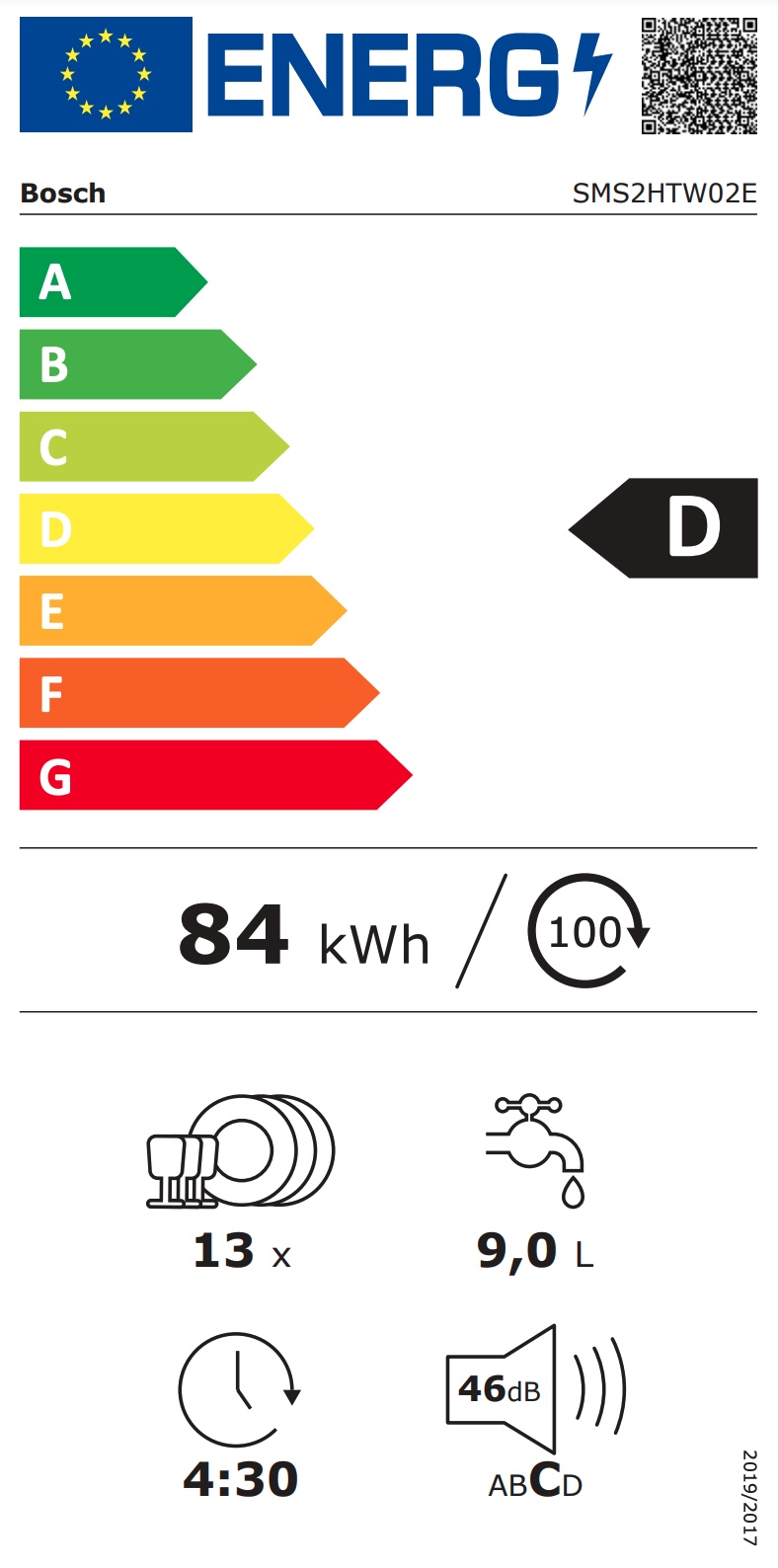BOSCH SMS2HTW02E SERIE 2 vrijstaande vaatwasser BOSCH SMS2HTW02E SERIE 2 vrijstaande vaatwasser