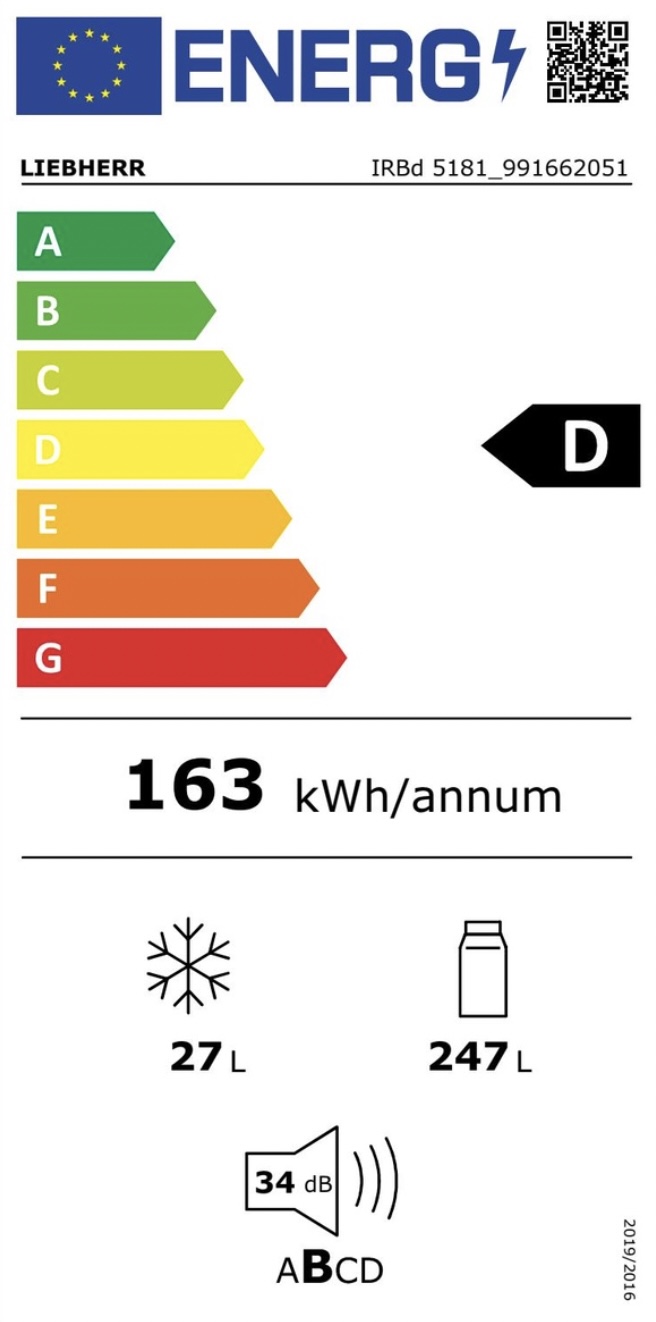 LIEBHERR IRBD518120 koelkast met vriesvak - 178cm LIEBHERR IRBD518120 koelkast met vriesvak - 178cm