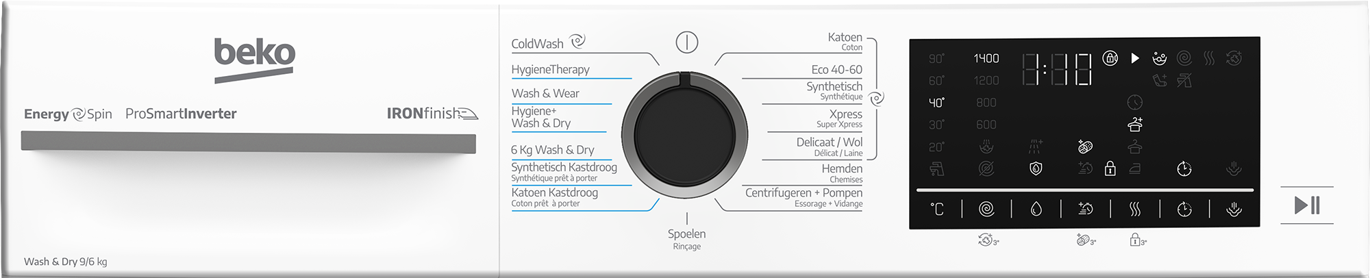 BEKO BM5DFT4941W was- droogcombinatie