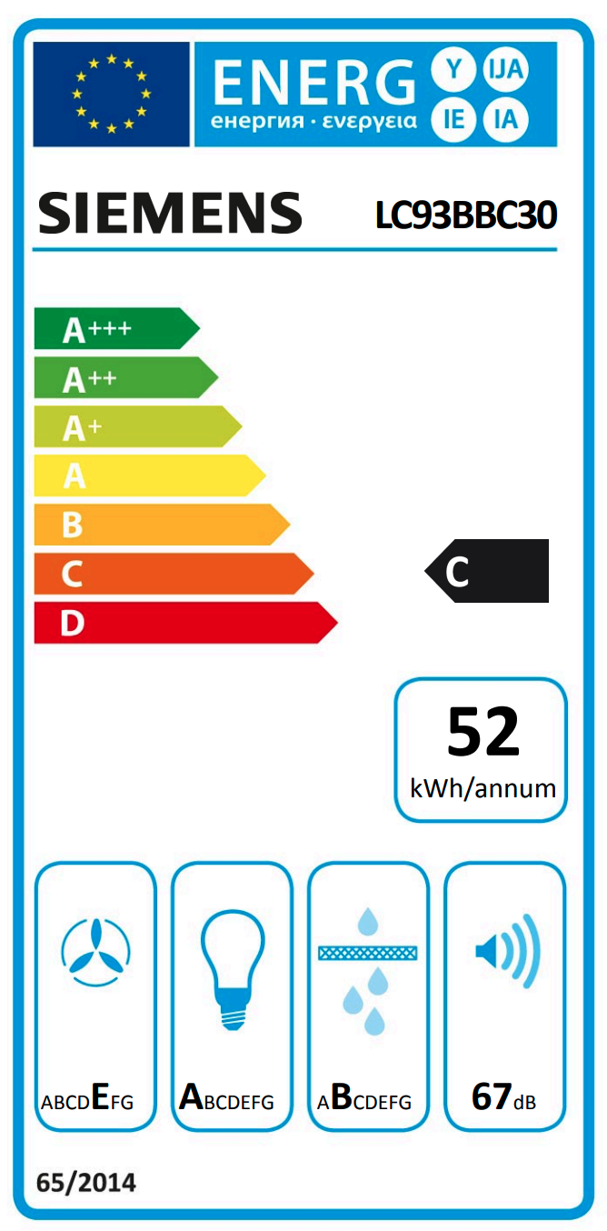 SIEMENS LC93BBC30 wandschouwdampkap - 90cm