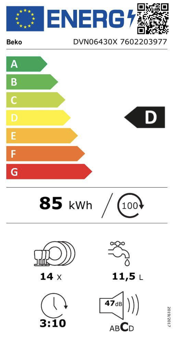 BEKO DVN06430X vrijstaande vaatwasser BEKO DVN06430X vrijstaande vaatwasser