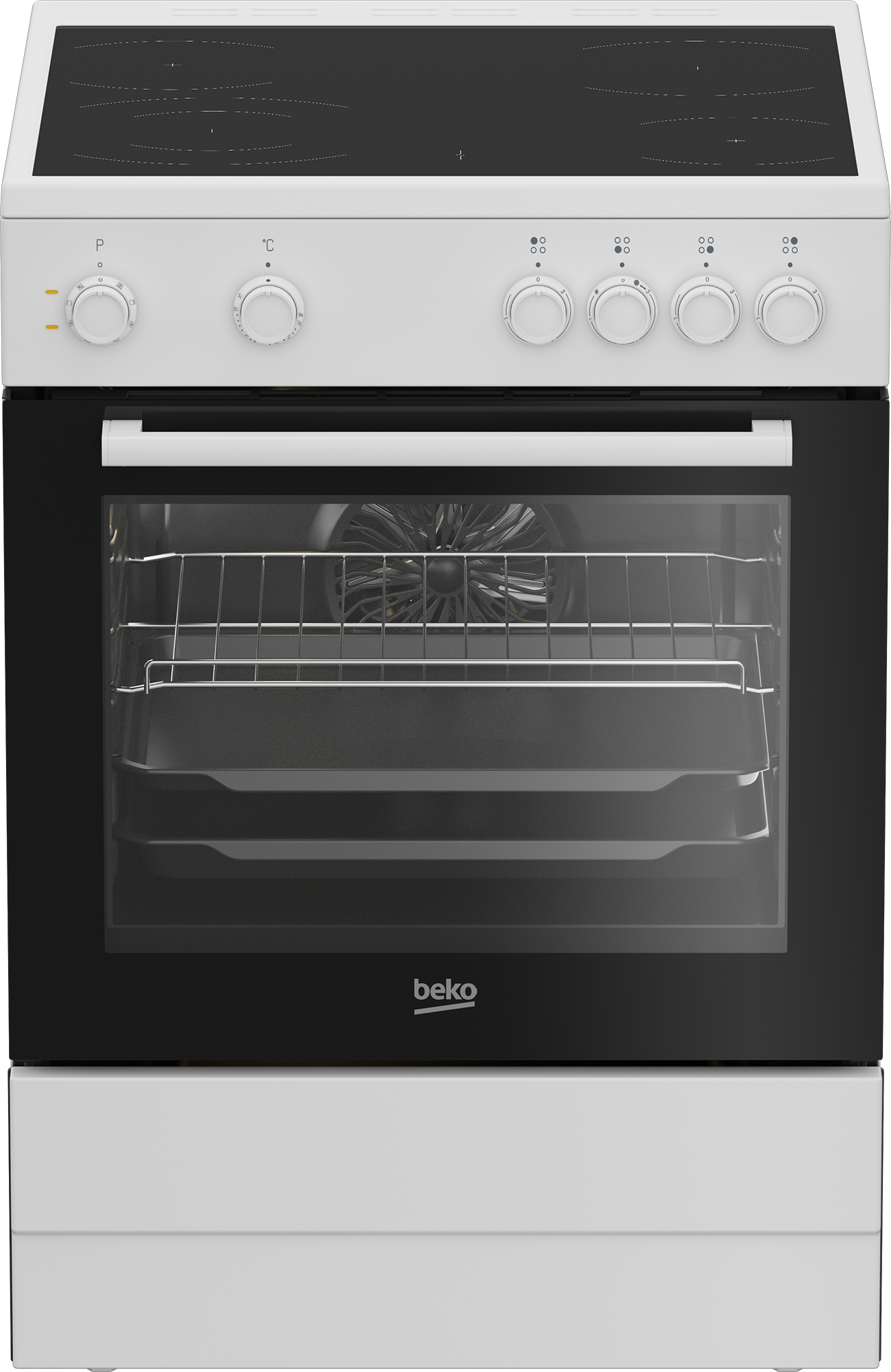 BEKO FBM6701W fornuis met keramische kookplaat - 60cm BEKO FBM6701W fornuis met keramische kookplaat - 60cm