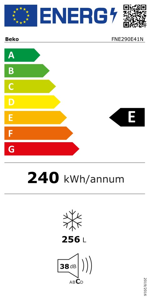 BEKO FNE290E41N vrijstaande vriezer - 171cm BEKO FNE290E41N vrijstaande vriezer - 171cm