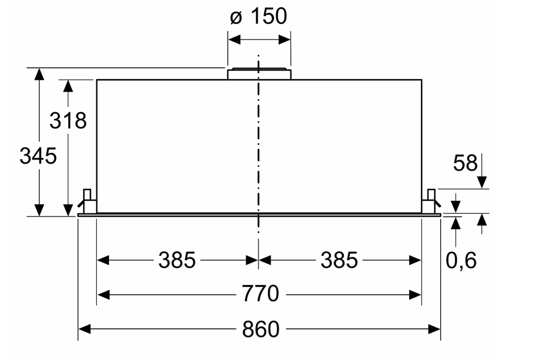 SIEMENS LB88NPC60 iQ700 inbouw dampkap - 86cm