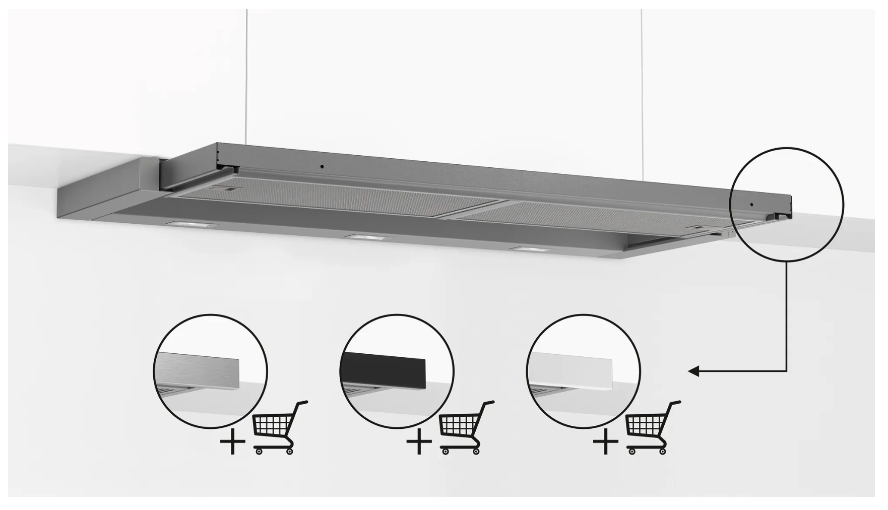 BOSCH DFR097A52 SERIE 4 telescopische dampkap - 90cm BOSCH DFR097A52 SERIE 4 telescopische dampkap - 90cm