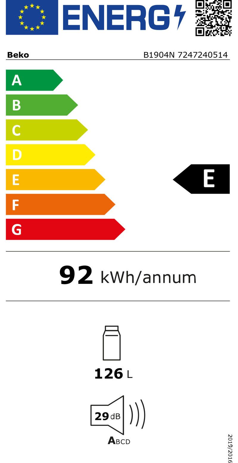 BEKO B1904N koelkast zonder vriesvak - 88cm BEKO B1904N koelkast zonder vriesvak - 88cm