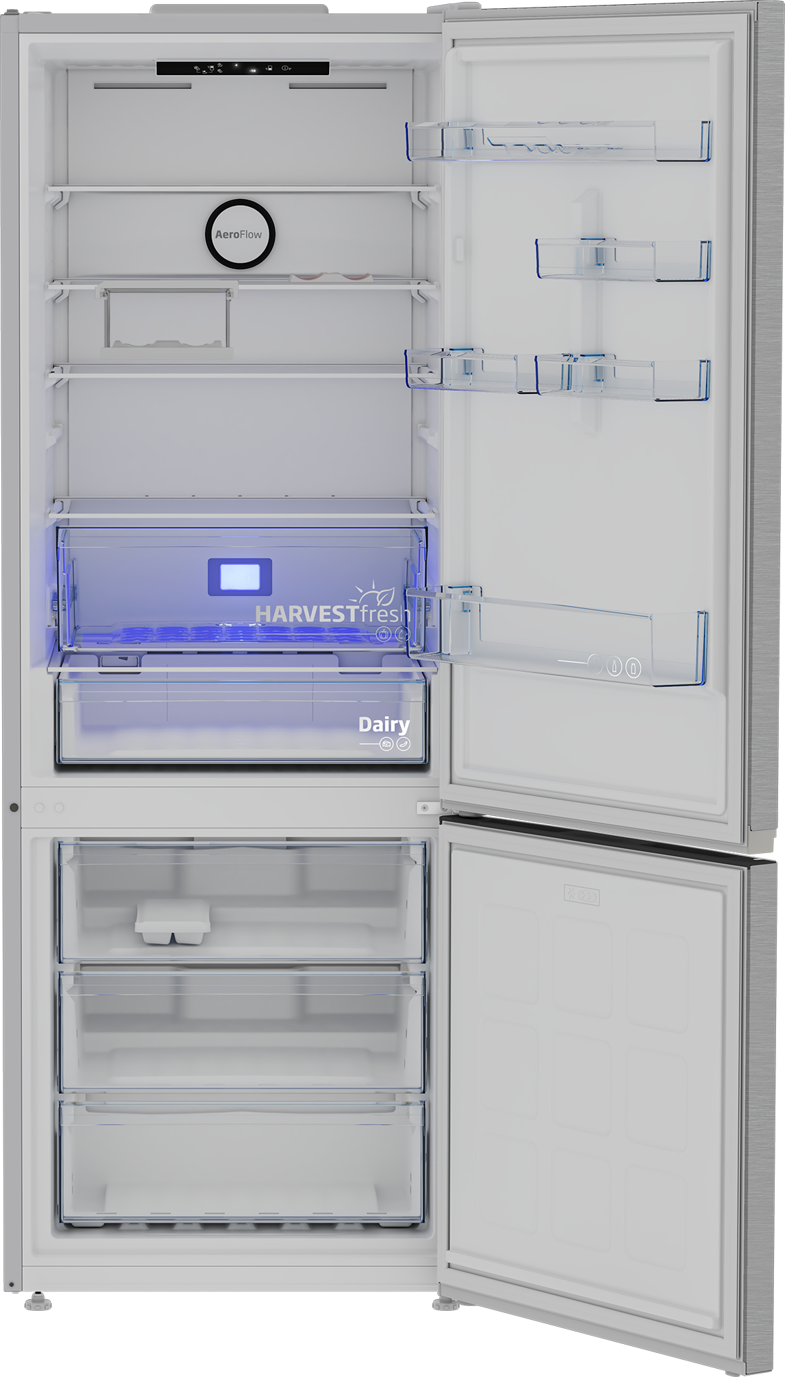 BEKO B7RCNE567HXB vrijstaande koel-/vriescombinatie - 192cm BEKO B7RCNE567HXB vrijstaande koel-/vriescombinatie - 192cm