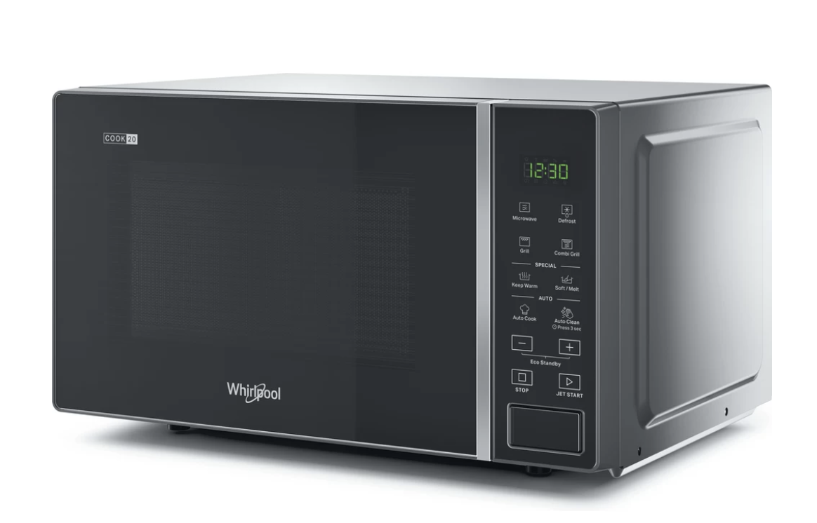 WHIRLPOOL WHMWP203SB vrijstaande microgolfoven met grill - 26cm WHIRLPOOL WHMWP203SB vrijstaande microgolfoven met grill - 26cm